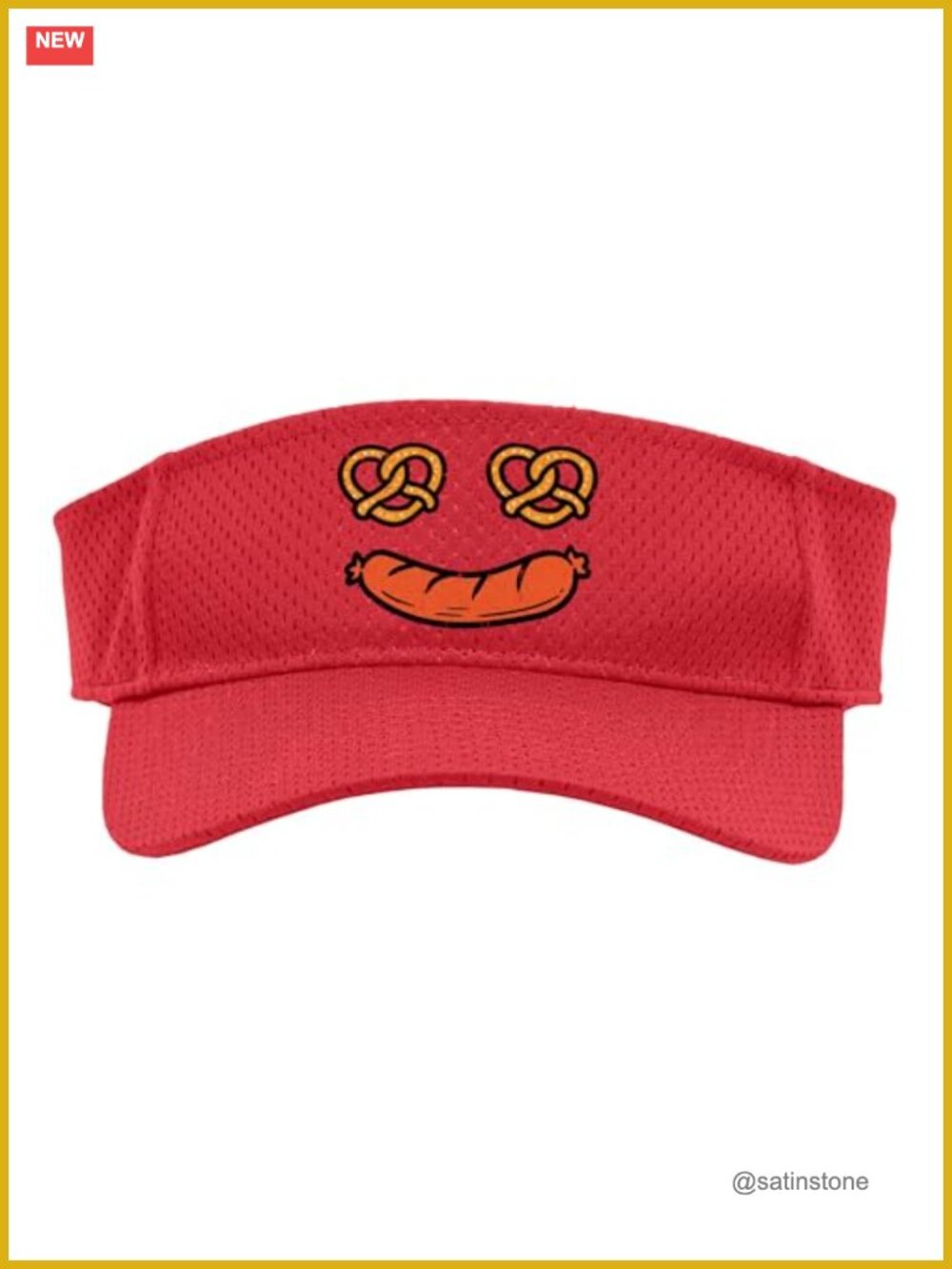 Oktoberfest Pretzel Bratwurst German Costume Sport Sun Visor Adjustable